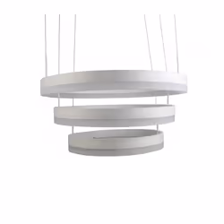 Lampada Led A Sospensione Rotonda Colore Bianco Tripli Anelli Diametro 600mm 500mm 400mm 3000K 80W Dimmerabile Triac Dimmer SKU-3989