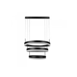 Lampada Led a Sospensione Rotonda Colore Nero Tripli Anelli Diametro 600mm 500mm 400mm 3000K 80W Dimmerabile Triac Dimmer SKU-3990