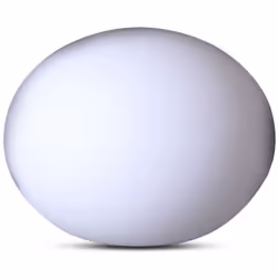 Lampada sfera ovale luminosa led da terra 1W in polietilene ad alta resistenza (Waterproof IP67, raggi UV) multicolor RGB con ...