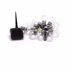 Confezione 10 lampadine LED E27 con IP44 3000K Pannello solare V-TAC - 8559 Potenza dal pannello solare Nessun settore cavi P ...