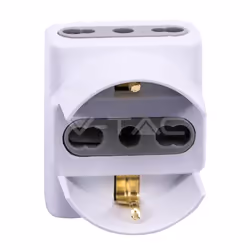 V-TAC 8724, Tipo L (IT), Tipo L (IT) + Tipo F, 250 V, 50 - 60 Hz, 16 A, Bianco