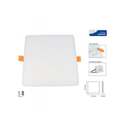 V-tac - Faretto Pannello Led Da Incasso Quadrato Senza Bordo 24W Bianco Caldo Foro Adattabile Da 75mm a 200mm SKU-742
