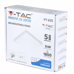 Pannello regolabile a LED da 24 W Samsung Chip Square 6400K