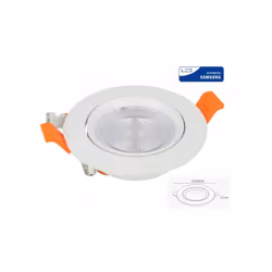 Faretto Led Cob Da Incasso Orientabile Rotondo Con Carcassa Bianca Bianco Neutro 4000K,30W 2400lm,120 Gradi Diametro 225mm Al ...