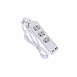 Marca V-TAC Codice Prodotto AP8774 Corrente 250V Max Spina 16A 2P+T USB 2 USB 5V 2,1A Posti 3 Interruttori NO Colore Bianco L ...