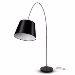 Lampada del pavimento a LED E27 Black paralume