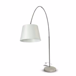 Lampada del pavimento a LED E27 paralume in avorio