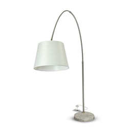 Lampada del pavimento a LED E27 paralume in avorio