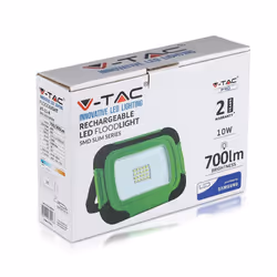 Faro faretto led 10W Samsung Chip USB ricaricabile con funzione SOS IP44 6400K