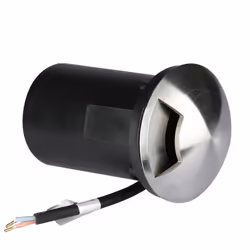 Segnapasso Carrabile Calpestabile Incasso Rotondo MR16 Nero Acciaio 1 Fascio IP65