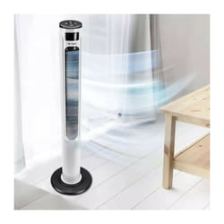 V-TAC VT-5547 Ventilatore 55w TOWER FAN 1160MM CON DISPLAY TEMPERATURA E TELECOMANDO COLORE BIANCO LUCIDO - SKU 7902
