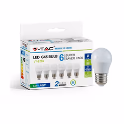 LED Lampadina 5.5W E27 G45 4000K 6PCS/PACK SKU: 2731 : VT: VT-2256 Caratteristiche del prodotto .80% di consumo energetico in ...