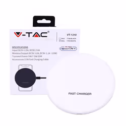 Caricatore wireless 5A Carica rapida rotonda bianca