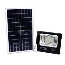 Faro LED 100W con Pannello Solare e Telecomando 6000K