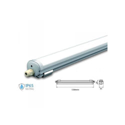 Plafoniera Led 120cm 24W 160lm/W 220V Freddo 6400K IP65 Super Luminoso Massimo Risparmio Energetico SKU-216486