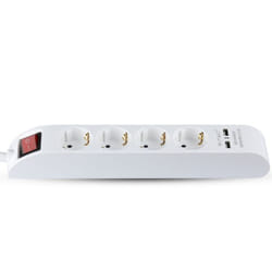 4 modi per l&#39;interruttore illuminato e 2 porta USB 3G 1,5 mm*1,4 m di bianco