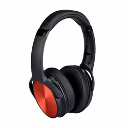 Cuffia wireless Bluetooth con testa rotabile 500 mAh rossa con borsa