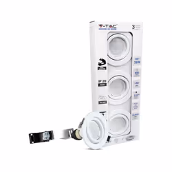 LED Faretto 5W GU10 con Fitting corpo bianco 3000K 3pcs/Pack SKU: 8881 : VT: VT-3333 Caratteristiche del prodotto .80% di con ...
