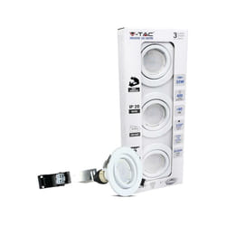 Led faretto 5W GU10 con fitting corpo bianco 3000K 3PCS/PACK - Luce calda
