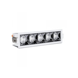 V-tac - Faretto Led Da Incasso Rettangolare 5X4W Neutro 4000K UGR19 Riflettore 38° CRI90 Chip Samsung SKU-995