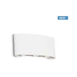 V-tac - 6W led applique da parete su & gi sabbia bianca IP54 3000K - Luce calda