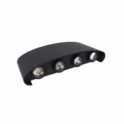 Applique Led Da Parete 8W Neutro 4000K Carcassa Nera Doppio Illuminazione Up-Down IP54 SKU-218620