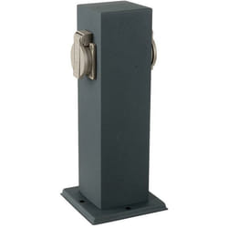 V-tac - Presa doppia da giardino vt-1155-2 8820-grigio scuro