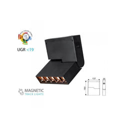 Lampada Led Lineare Regolabile 5X2W 24V Caldo 3000K CRI 90 UGR 19 Per Sistema Binario Magnetico SKU-7962