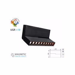 Marca V-TAC SKU CB97965C Nome Lampada Led Lineare Regolabile Colore Nero Materiale Alluminio Tensione DC24V Potenza 10X2W Lum ...