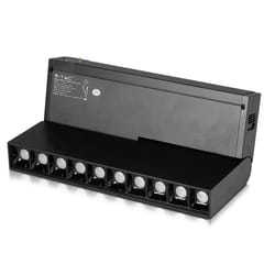 10*2W LED Magnetico SMD SMD Spotlight lineare Linea Black IP20 24V 4000K