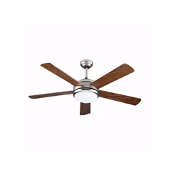 V-TAC VT-6052-5 Ventilatore LED da Soffitto 15W 3 in 1 con Motore a Corrente Alternata da 60W con Telecomando 5 pale (Mdf Scu ...