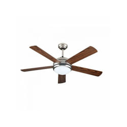 V-tac - VT-6052-5 Ventilatore led da Soffitto 15W 3 in 1 con Motore a Corrente Alternata da 60W con Telecomando 5 pale (Mdf Scure) - sku 7913