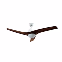 V-TAC VT-6055-3 Ventilatore LED da Soffitto 15W 3 in 1 con Motore a Corrente Continua da 35W con Telecomando 3 pale Marroni - ...