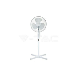 V-Tac Vt-4016-3 Ventilatore A Piantana 40w 3 Pale In Plastica Colore Bianco Altezza 1200mm - Sku 7922