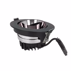 Faretto Led COB da Incasso 10W 6400K Rotondo Riflettore Orientabile Carcassa Nera Chip Samsung SKU-2120053