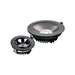 V-tac - led downlight samsung chip 30W cob riflettore nero 6400K - Luce fredda