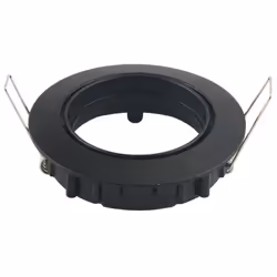Portafaretto incasso alluminio Rotondo in lega di zinco dal colore nero opaco. Con anello regolabile 30 per lampadine SPOT1*G ...