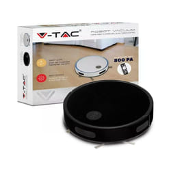 V-tac - Robot Aspirapolvere Con Telecomando Motor 800PA Brusless Colore Nero SKU-8659