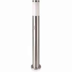 Portalampada V-Tac VT-838-SS80 da Giardino, per Lampadine E27 (max 60W). Struttura in acciaio di colore nickel effetto satina ...