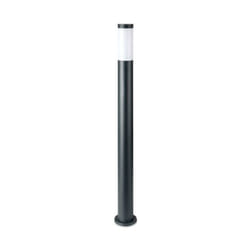 V-tac - lanterna cilindrica da giardino E27 IP44 in acciaio inox color grigio scuro H.110CM - 8963