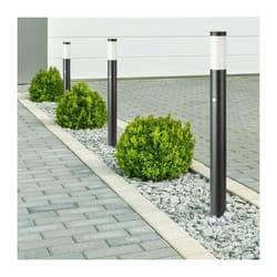 V-tac - Piantana led da Giardino 110cm con Portalampada E27 e sensore di movimento in Acciaio Inossidabile Nero IP44