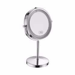 Luce a specchio LED da 3W con body nichel a batteria AAA 4*AAA D: 17 cm 6400K