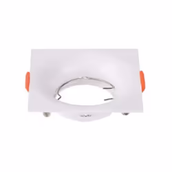 Portafaretto incasso in policarbonato quadrato Bianco per lampadine faretto SPOT 1*GU10 - GU5.3, completo di sistema ferma fa ...