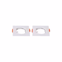 KIT Super Saver Pack box 2pcs/pack portafaretti incasso quadrato in policarbonato (PC) di colore bianco per lampadine GU10-GU ...