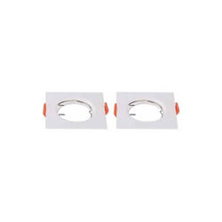 V-tac - VT-930 Portafaretto led da incasso quadrato policarbonato bianco box 2pcs per lampadine GU10-GU5.3 - sku 6642