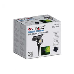 Faretto 2W LED da giardino con pannello solare IP65 6400K