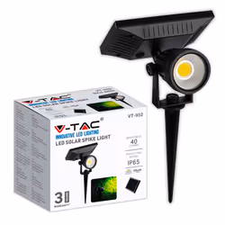 Faretto 2W LED da giardino con pannello solare IP65 6400K