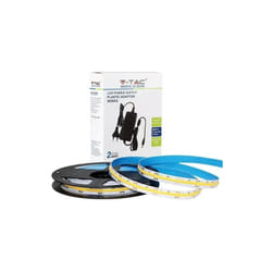 Kit striscia led 24V cob 5M monocolore bianco naturale 4000K CRI90 IP20 + alimentatore - sku 2680 - V-tac