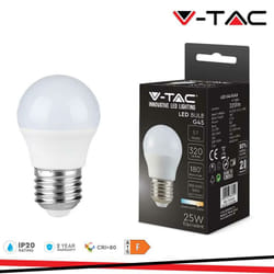 Led lampadina 3.7W E27 G45 3000K - Luce calda