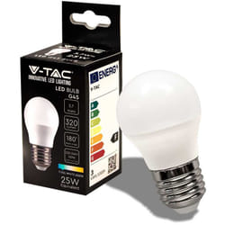 VT-1830 Lampadina led 3.7W E27 G45 320lm luce bianco freddo 6500K - 214207 - V-tac